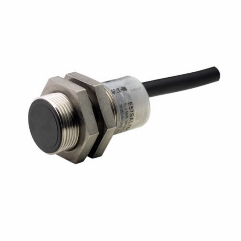 EATON Cutler-Hammer Series E57SAL18A2 E57 Premium 2-Wire Shielded Short Body Straight Proximity Sensor, Inductive, 1NO Contact, 40 to 240 VAC/20 to 250 VDC