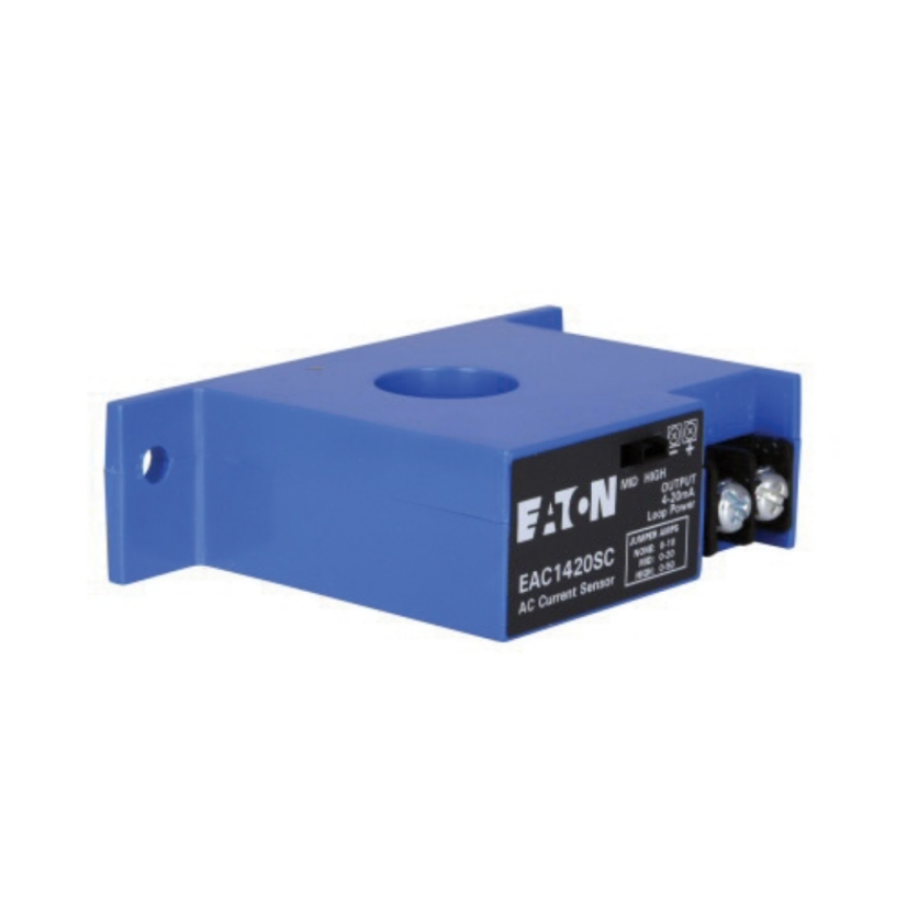 EATON Cutler-Hammer Series CurrentWatch™ EAC1420SC Top Terminal Current Sensor, 300 ms Response, Analog Output, 24 VDC