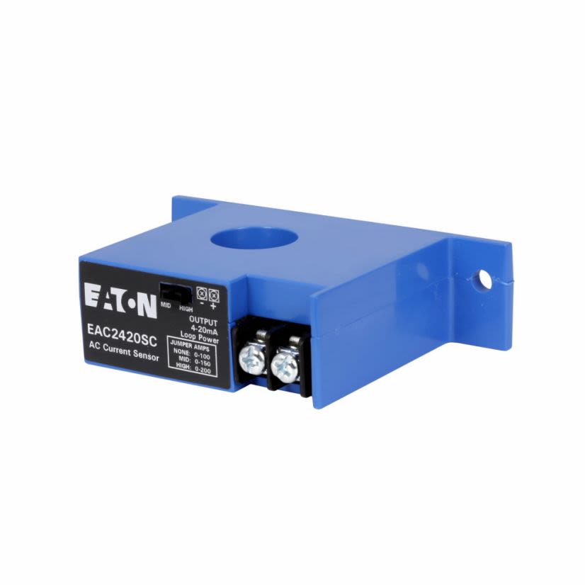 EATON Cutler-Hammer Series CurrentWatch™ EAC2420SC Top Terminal Current Sensor, 300 ms Response, 24 VDC