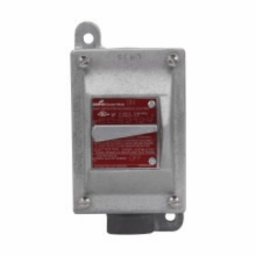EATON Crouse-Hinds series FlexStation™ EDS2130 1-Gang Dead End Factory Sealed Snap Switch Control Station, 120/277 VAC, 20 A, NEMA 3/7B/7C/7D/9E/9F/9G NEMA Rating