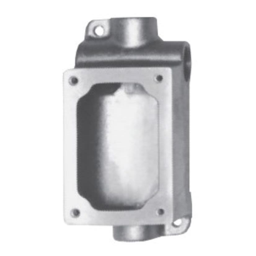 EATON Crouse-Hinds series FlexStation™ EDSCM21 EDSCM 1-Gang through Feed Modular Control Device Box, For Use With DSD Device Cover, NEMA 3/7BCD/9EFG, Copper Free Aluminum