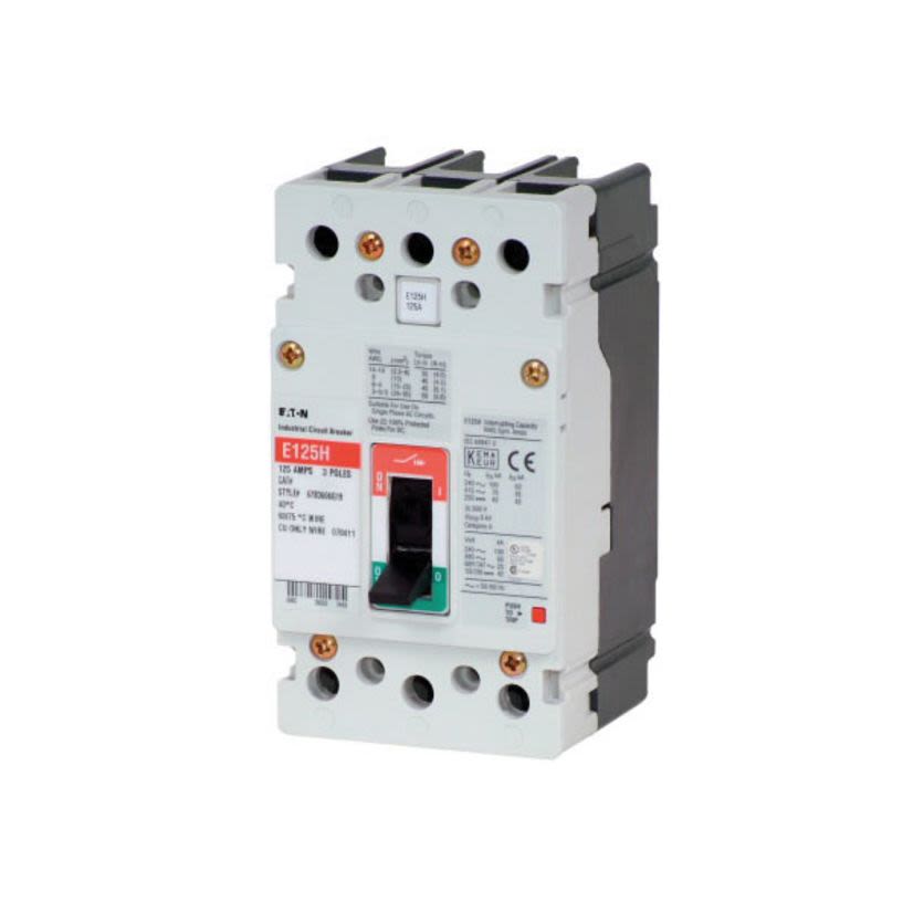 EATON EGH3040FFG Type EGH Molded Case Circuit Breaker, 600Y/347 V AC, 40 A, 35/65/100 kA Interrupt, 3 Poles, Thermal Magnetic Trip
