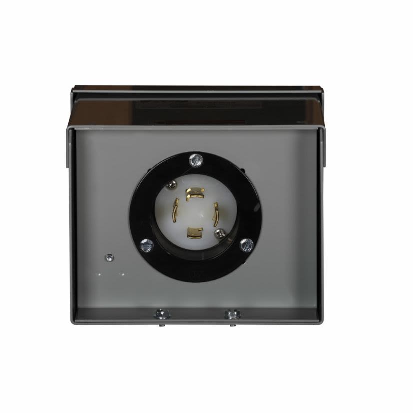 EATON Cutler-Hammer Series EGSPIB30 1-Phase Power Inlet Box, 120/240 VAC, 30 A, For Use With Transfer Switch, NEMA 3R/L14-30 NEMA Rating