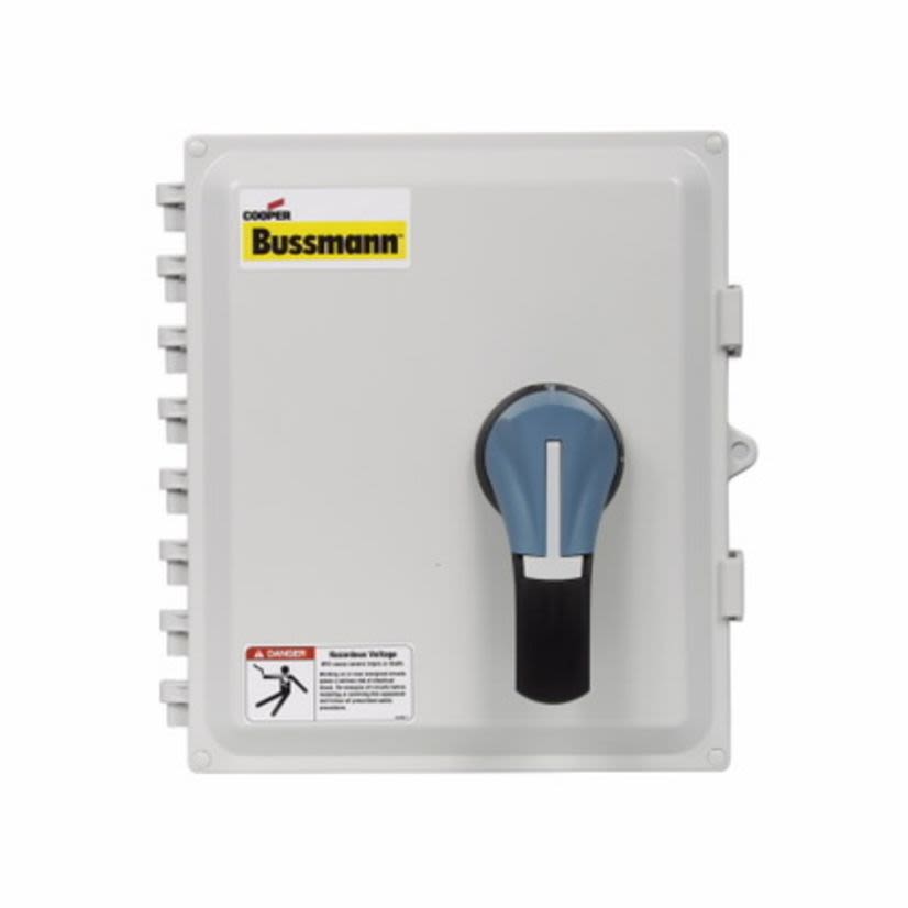 Bussmann ER4P-30N3PB Non-Fused Enclosed Rotary Disconnect Switch, 600 V AC, 30 A, 25 hp, 3 Poles