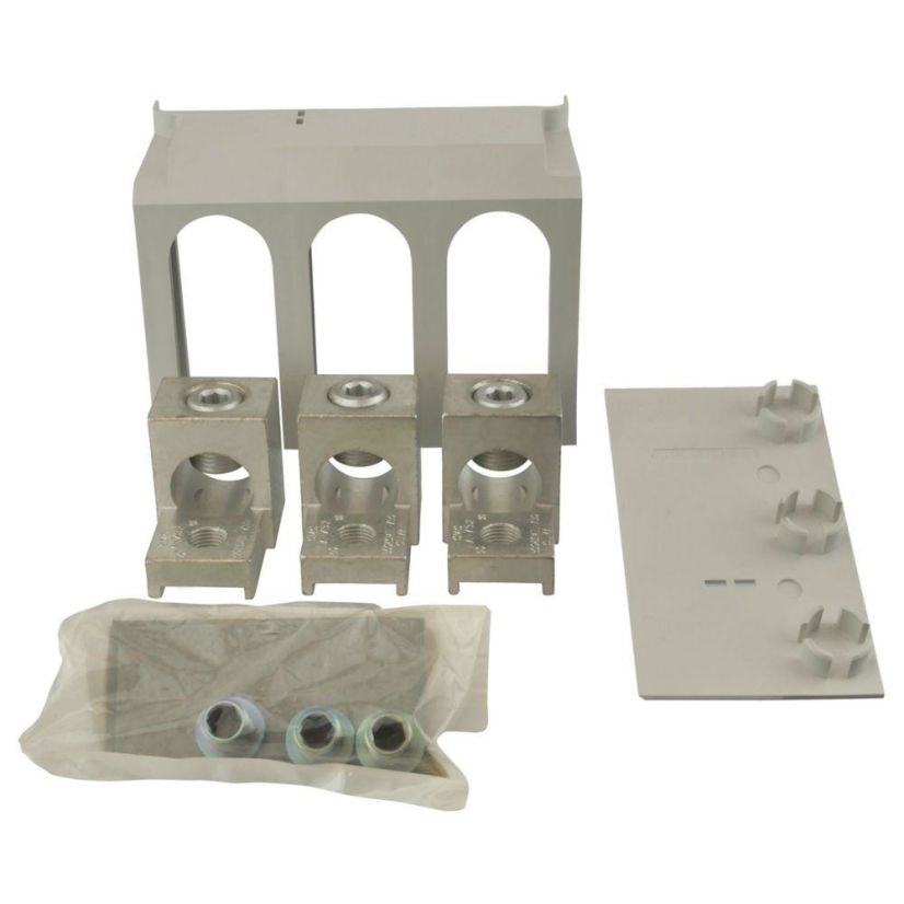 EATON Bussmann CCP2-L4B-3A 1-Pole Terminal Lug Kit, 400 A, 750 to 500 kcmil Wire, Aluminum/Copper Wire, Aluminum Lug