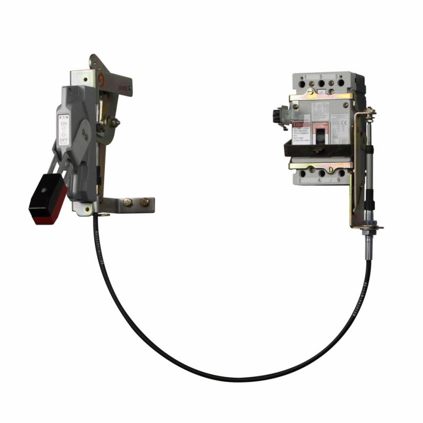 EATON Cutler-Hammer Series F6S06 G Series Reversible Handle Mechanism, NEMA 1/3R/12 NEMA Rating, For Use With G Series R Frame Molded Case Circuit Breaker, Flexible Shaft Handle to Device Connection
