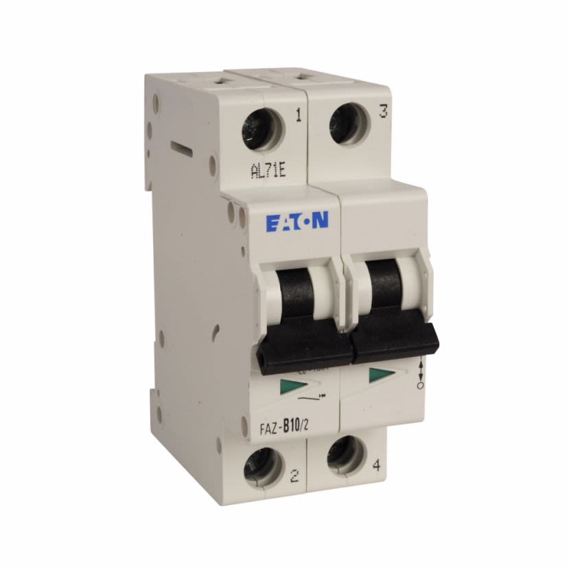 EATON FAZ-C20/2-NA Standard Current Limiting Supplementary Protector, 277/480 V, 20 A, 14 kA Interrupt, 2 Poles, Thermal Magnetic Trip