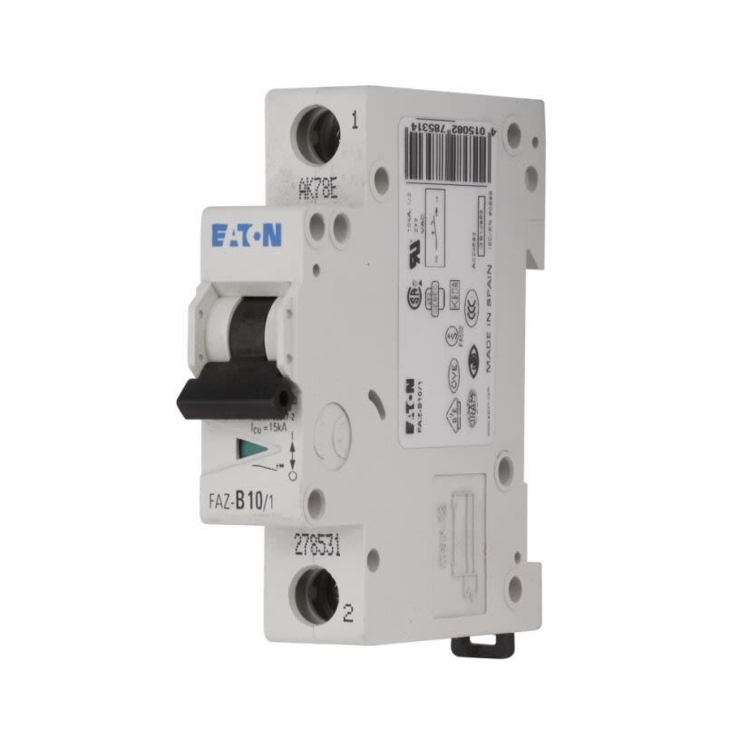 EATON Cutler-Hammer Series FAZ-C5/1-NA-SP FAZ-NA Type FAZ-NA Miniature Circuit Breaker, 277/480 VAC, 5 A, 10 to 14 kA Interrupt, 1 Poles, 5 to 10X /n/C-Curve/Shunt/Thermal Magnetic Trip