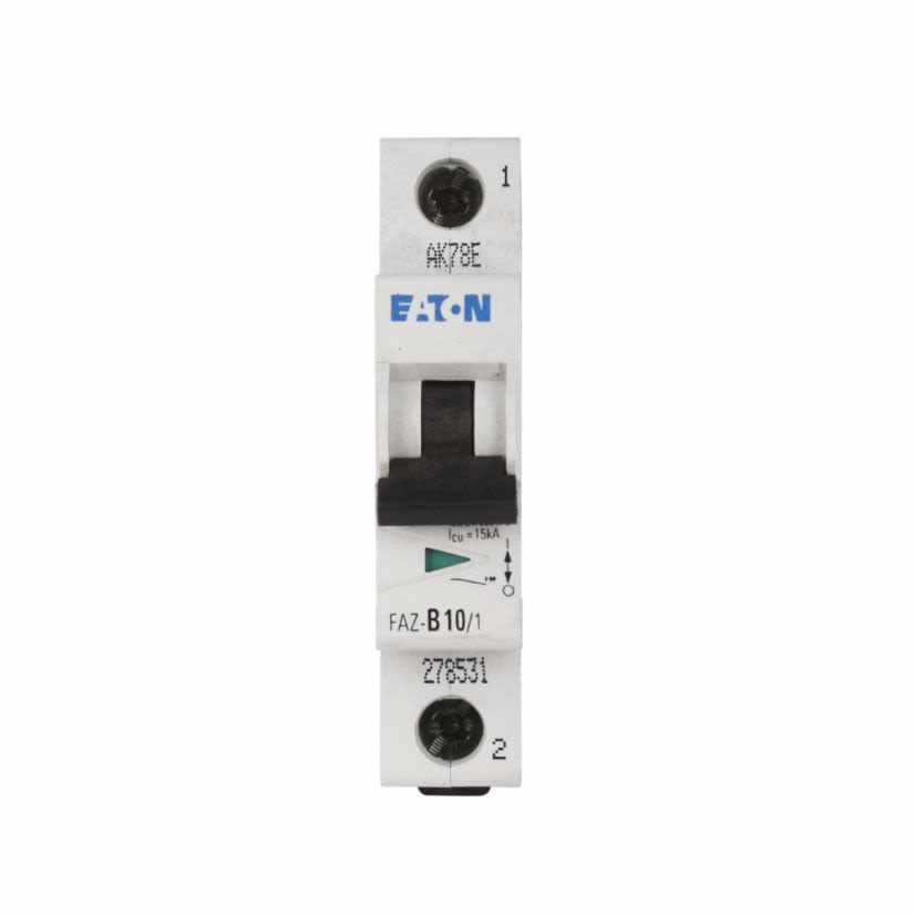 EATON Cutler-Hammer Series FAZ-C0.5/1-NA-SP Type FAZ-NA Standard Current Limiting Supplementary Protector, 480/277 VAC, 0.5 A, 10/14 kA Interrupt, 1 Pole, Thermal Magnetic/5 to 10X in Trip