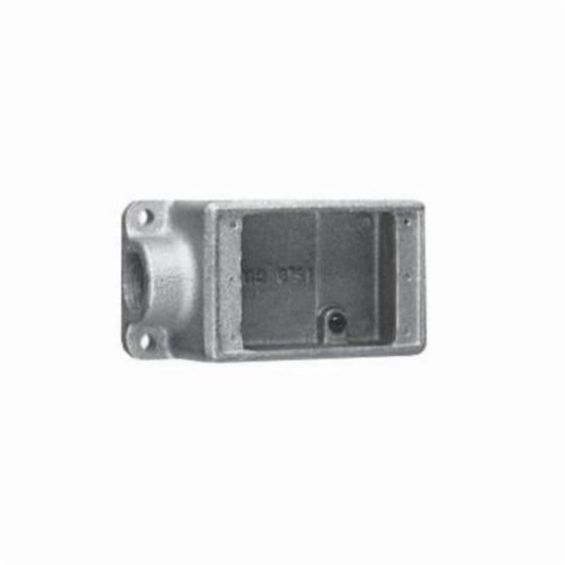 EATON Crouse-Hinds series Condulet® FD2 SA Deep Device Box, 3/4 in NPT Trade, 1 Gang, Copper Free Aluminum, Natural