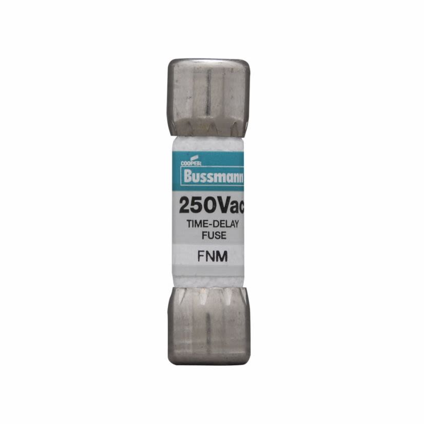 EATON Bussmann Series Fusetron™ FNM-1 Time Delay Midget Fuse, 1 A, 250 VAC, 35/10000 A, Class CC/Supplemental, Cylindrical Body
