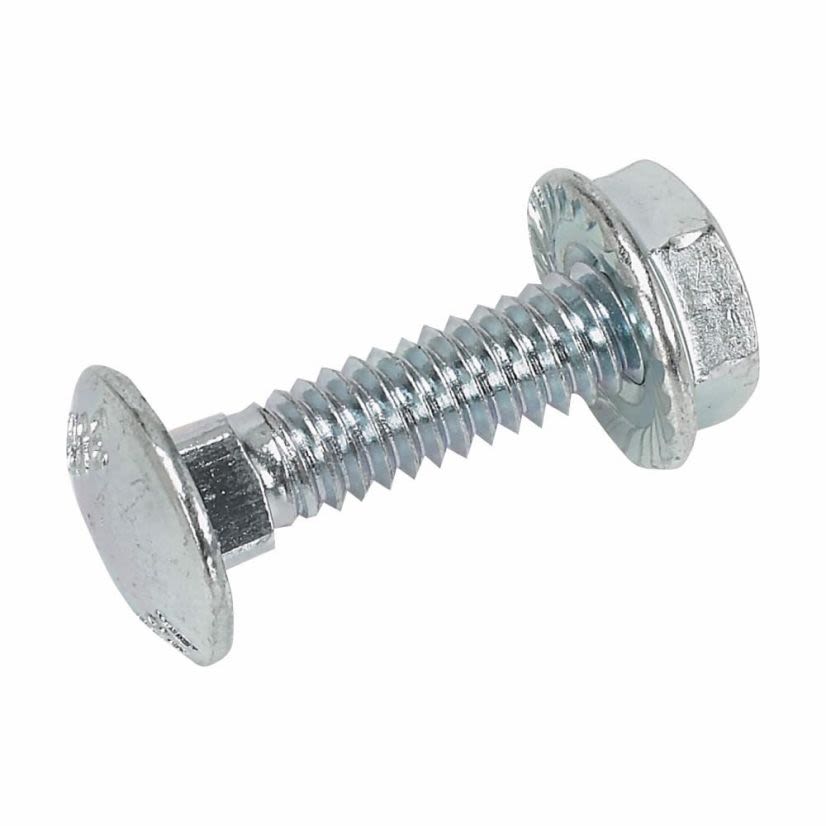 B-Line FTHDWE 1/4 Carriage Bolt and Finned Nut, For Use With All Trays, 1/4 x 1 in, Steel