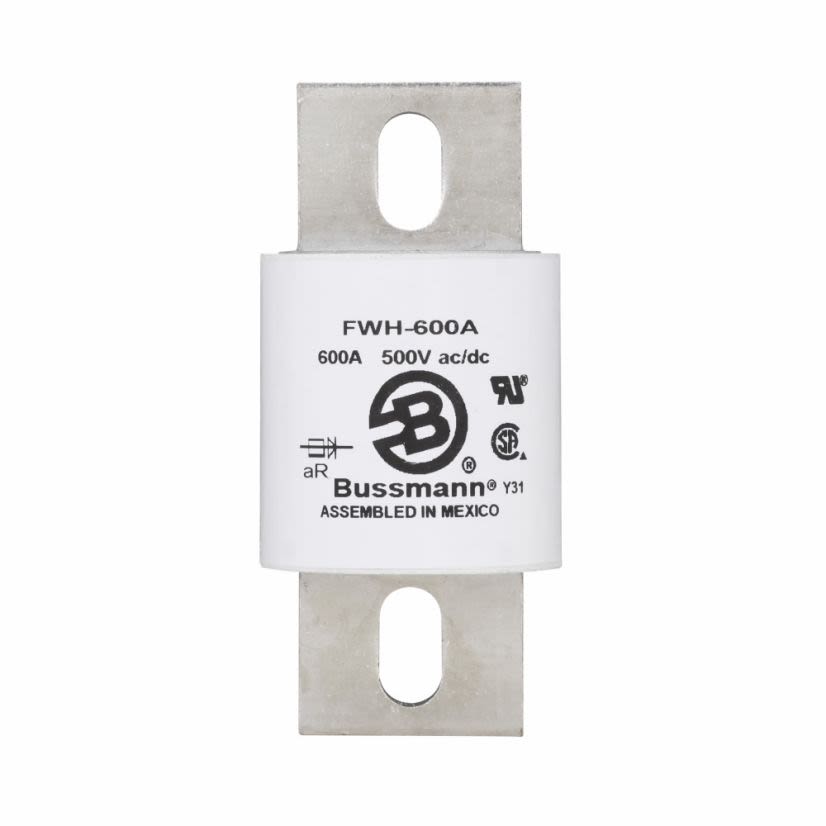 Edison FWH-500A Fast Acting High Speed Fuse, 500 A, 500 V AC/DC, 50/200 kA, Cylindrical Body