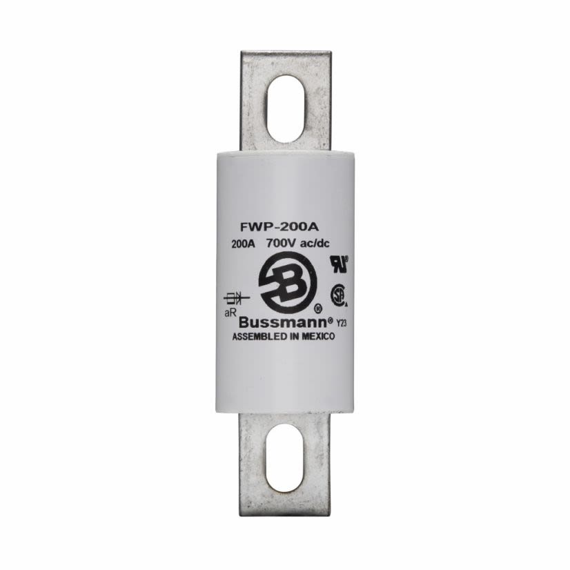 EATON FWP-125A Fast Acting North American Style High Speed Fuse, 125 A, 700 V AC/DC, 200 kA at 700 VAC, 10 kA at 700 VDC Interrupt, Cartridge Blade Body