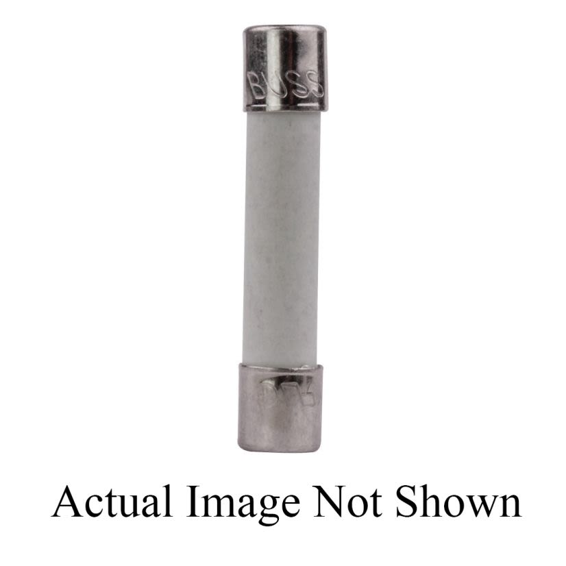 Edison GBB-12-R Very Fast Acting Fuse With Nickel Plated Brass End Caps, 12 A, 250 VAC, 125 VDC, 200 A, 10 kA Interrupt, Cylindrical Body