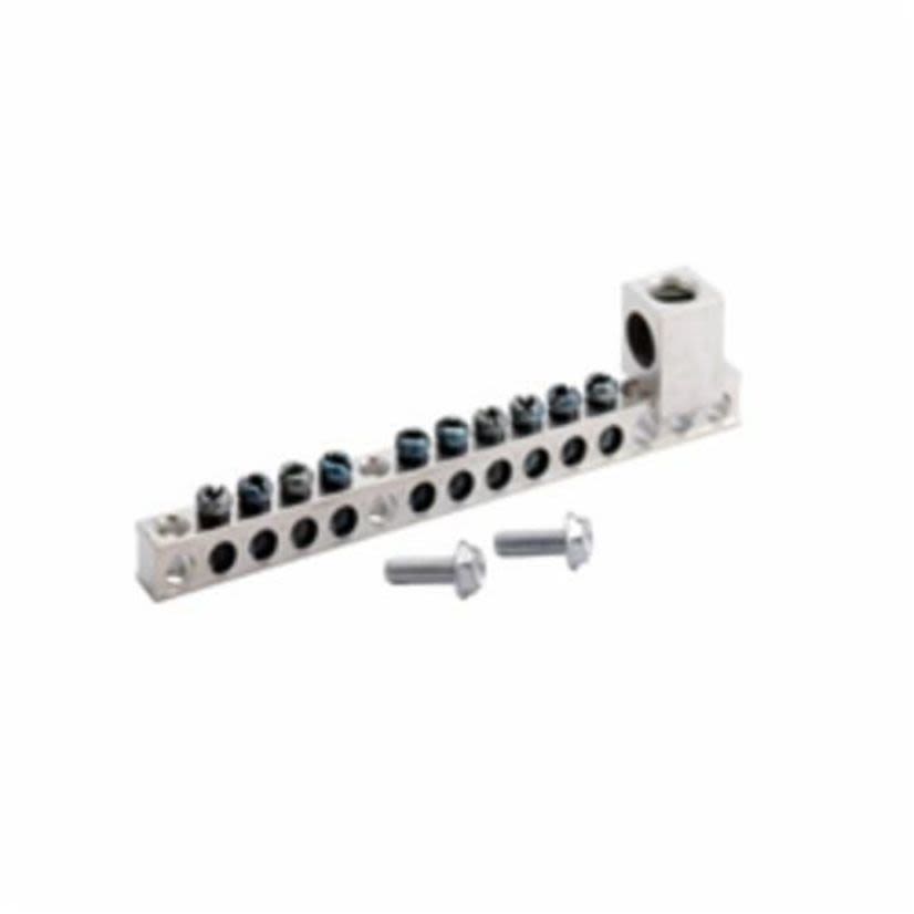 EATON Cutler-Hammer Series GBK1020 Ground Bar Kit, For Use With CH and BR Loadcenter, 3/4 in Size, Aluminum/Copper