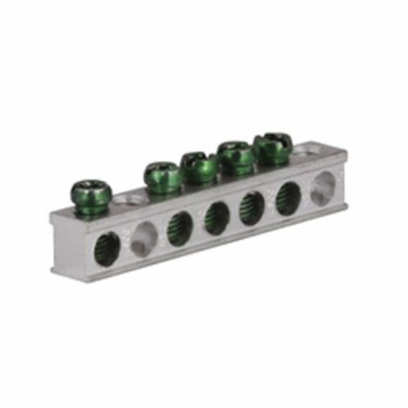 EATON Cutler-Hammer Series GBK5 Ground Bar Kit, For Use With 2/4-Circuit CH Loadcenter, 3/4 In Size, Aluminum/Copper
