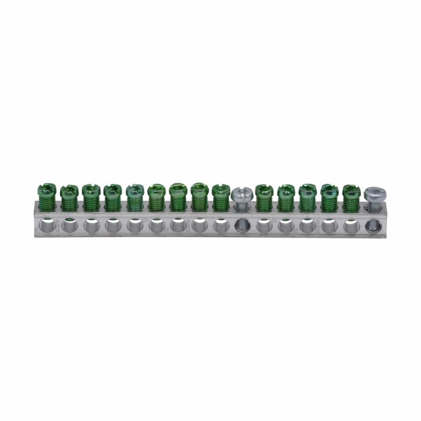 EATON Cutler-Hammer Series GBKP14 14 Terminal Ground Bar - CH/BR Plug-On Neutral