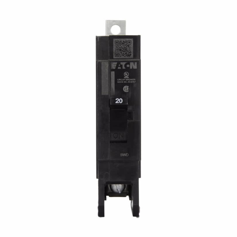 EATON Cutler-Hammer Series GHB1020 C Series Type GHB Molded Case Circuit Breaker, 277 VAC/125 VDC, 20 A, 14 kA Interrupt, 1 Poles, Fixed Thermal/Fixed Magnetic/Non-Interchangeable Trip