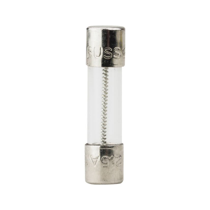 Bussmann GMD-125-R Low Breaking Small Dimension Time Delay Fuse With Nickel Plated Brass End Caps, 125 mA, 250 V AC, 35 A/10 kA Interrupt, Cylindrical Body