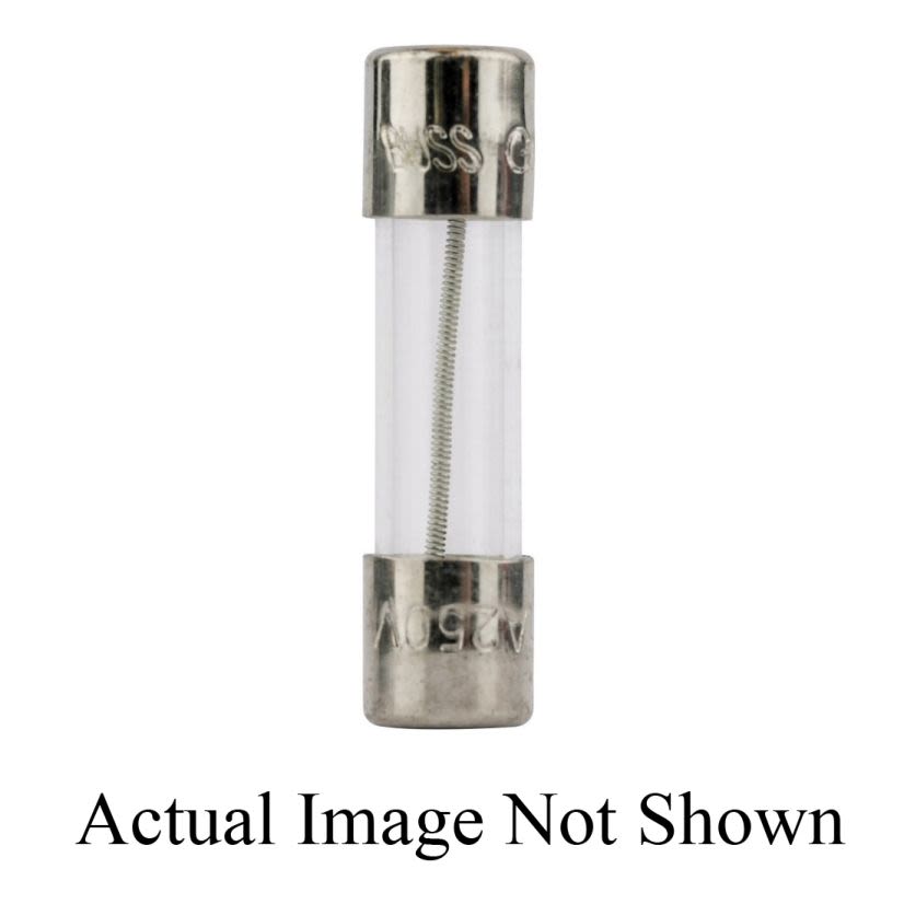 Bussmann GMD-500-R Low Breaking Small Dimension Time Delay Fuse With Nickel Plated Brass End Caps, 500 mA, 250 V AC, 35 A/10 kA Interrupt, Cylindrical Body