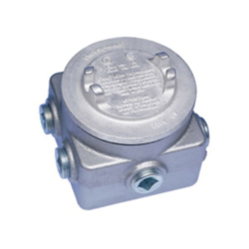 EATON Crouse-Hinds series GUP214 Junction Box, 4-1/8 Inch H x 4-1/8 Inch W x 2-3/4 Inch D, Threaded Cover, NEMA 4 NEMA Rating, Feraloy® Iron Alloy