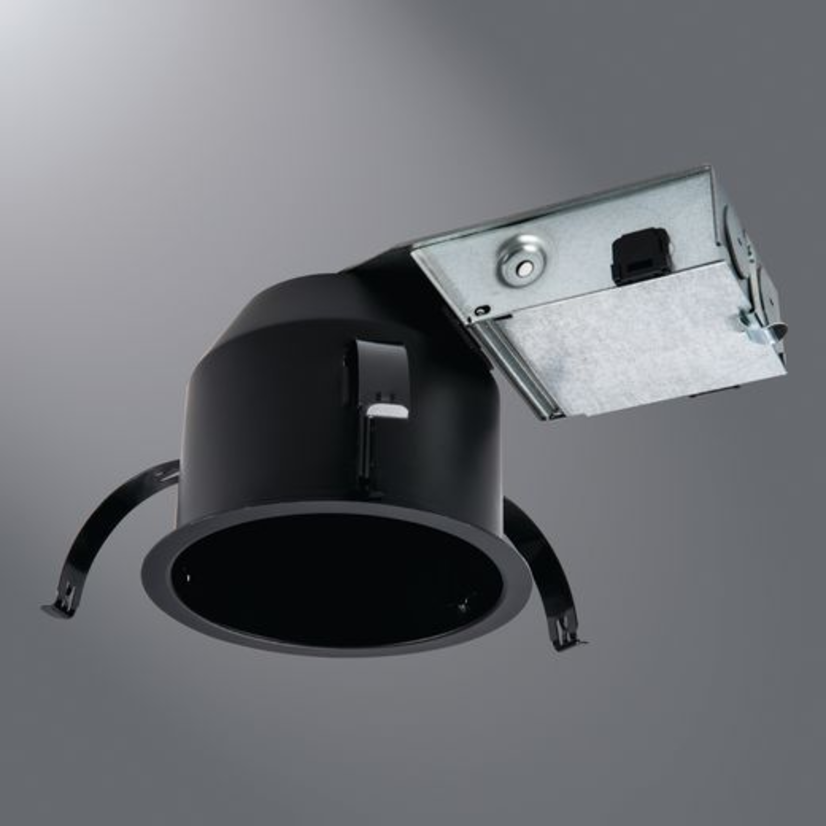 Halo AIR-TITE H245RICAT Ultra-Shallow Lamp Housing, LED Lamp, IC Insulation, 120 to 277 V AC, 4-1/16 in Ceiling Opening, Aluminum Housing