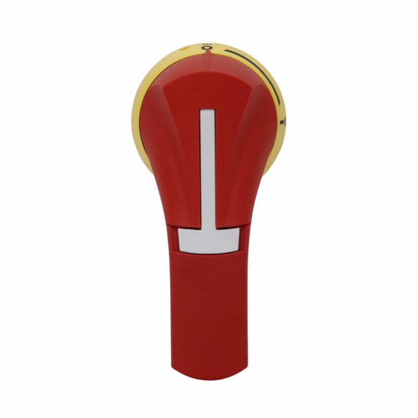 Edison H4X-06R Front Operated Padlockable External Pistol Handle, 4.92 in L x 3.07 in W x 1.77 in H, Red/Yellow