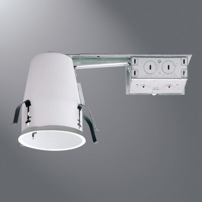 Cooper Lighting HALO AIR-TITE® H99RTAT Remodel Shallow Small Aperture Recessed Lighting Housing, Incandescent Lamp, Non-IC Insulation, 120 VAC, 4-1/2 in Ceiling Opening, Steel Housing