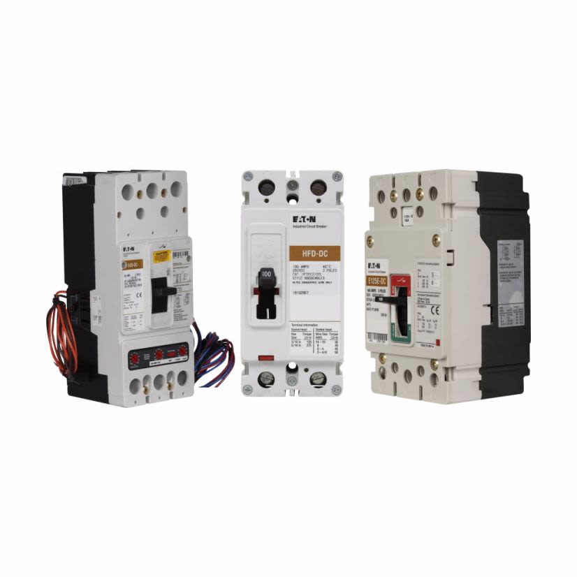 EATON Cutler-Hammer Series HLDDC21200 C Series Type HLDDC Molded Case Circuit Breaker, 600 VAC/600 VDC, 1200 A, 35 kA Interrupt, 2 Poles, Thermal Magnetic Trip