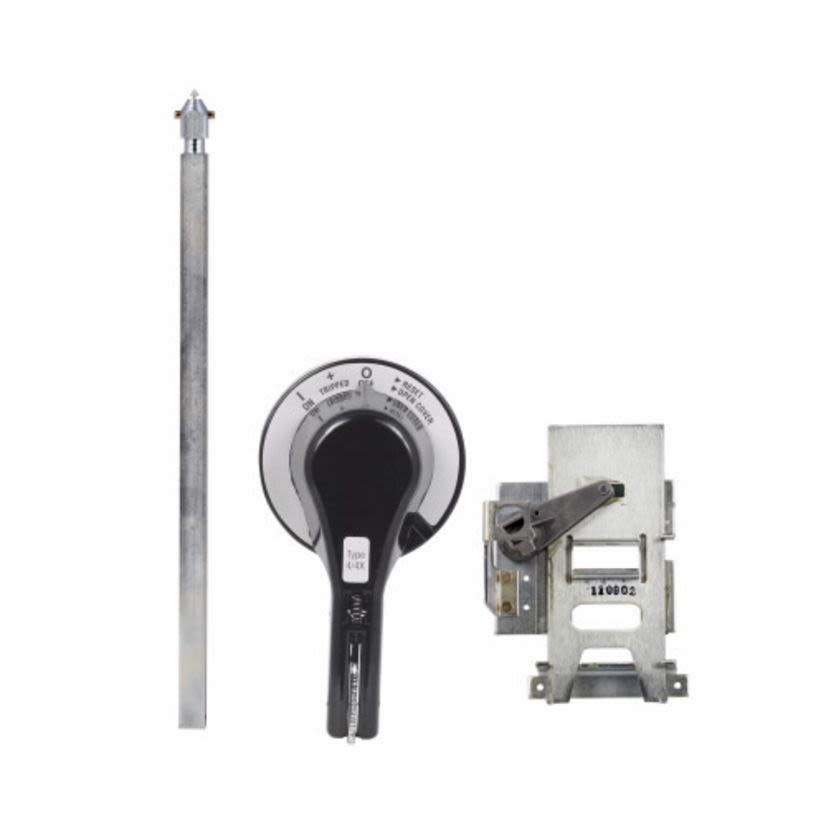 EATON Cutler-Hammer Series HM4R12 C Series Handle Mechanism, 1/3R/12 NEMA Rating, Rotary Handle/Operation, Through-the-Door Handle Mounting, For Use With C Series L/MDL-Frame Molded Case Circuit Breaker, Molded Case Switch and Motor Circuit Protector