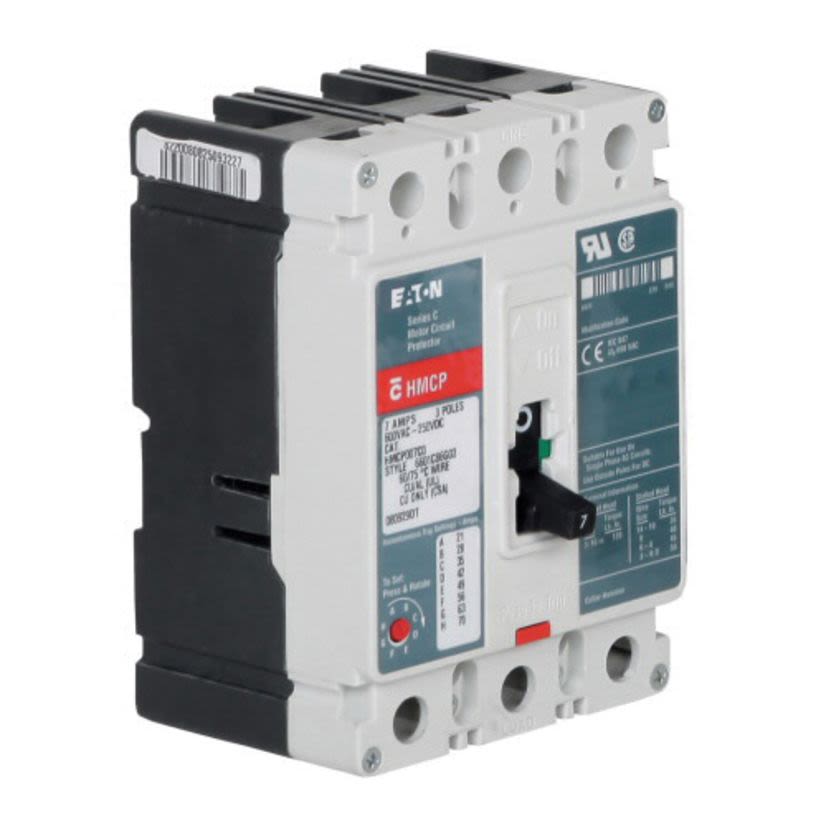 EATON Cutler-Hammer Series HMCP030H1 C Series Type HMCP Motor Circuit Protector, 600 VAC, 250 VDC, 30 A, 3 Poles, Magnetic Trip