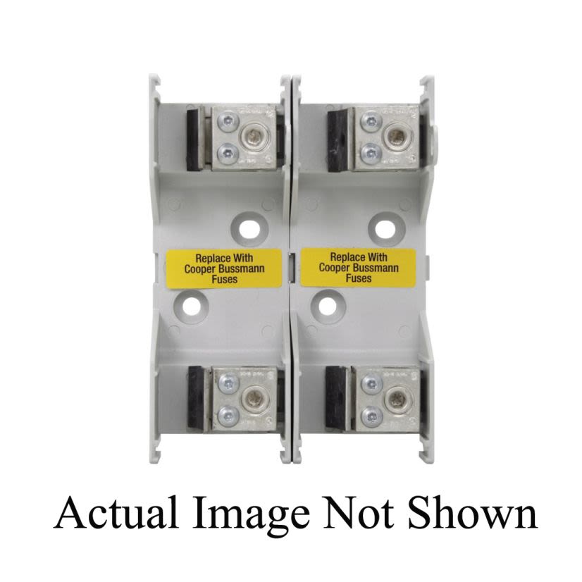 EATON Bussmann Series JM60100-2CR JM600 Fuse Block, 600 VAC, 70 to 100 A, J Class, 14 to 1/0 AWG Wire, 2 Poles