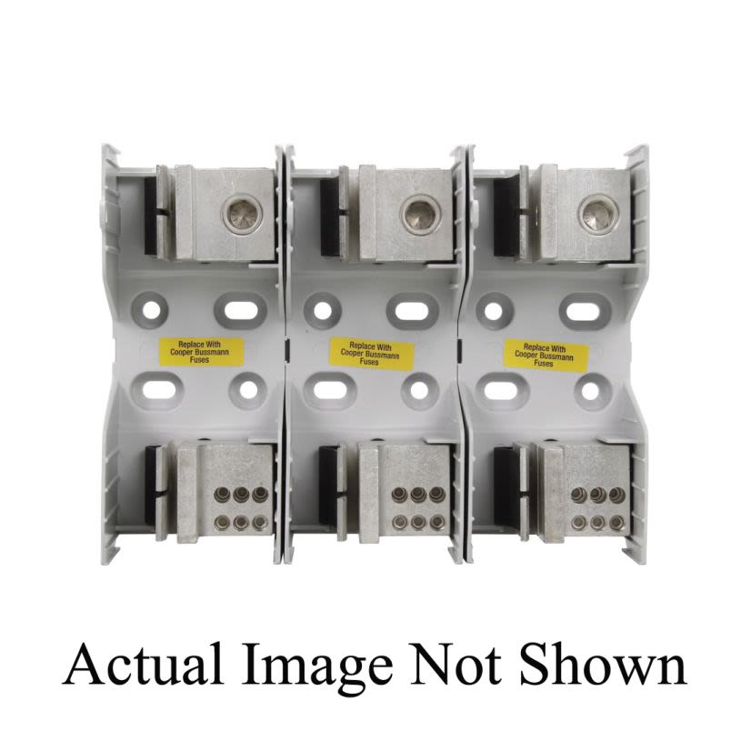 EATON Bussmann Series JM60400-3MW16 JM600 Fuse Block, 600 VAC, 225 to 400 A, J Class, 4 AWG to 600 kcmil Wire, 3 Poles