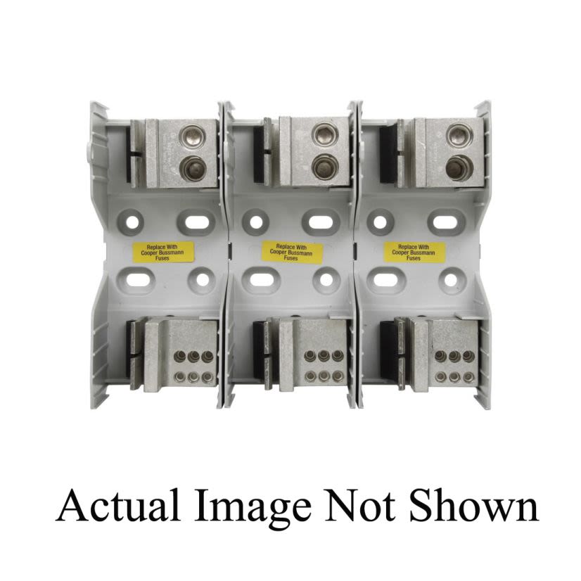 Edison JM60400-3MW26 JM600 Fuse Block, 600 VAC, 225 to 400 A, J Class, 6 AWG to 350 kcmil Wire, 3 Poles