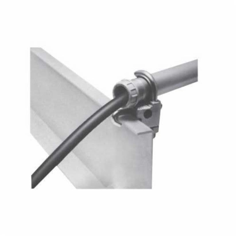 EATON Crouse-Hinds series LCCF4 Cable Tray Conduit Clamp, 1-1/4 in Conduit, Cast Iron, Electro-Galvanized/Aluminum Acrylic Painted