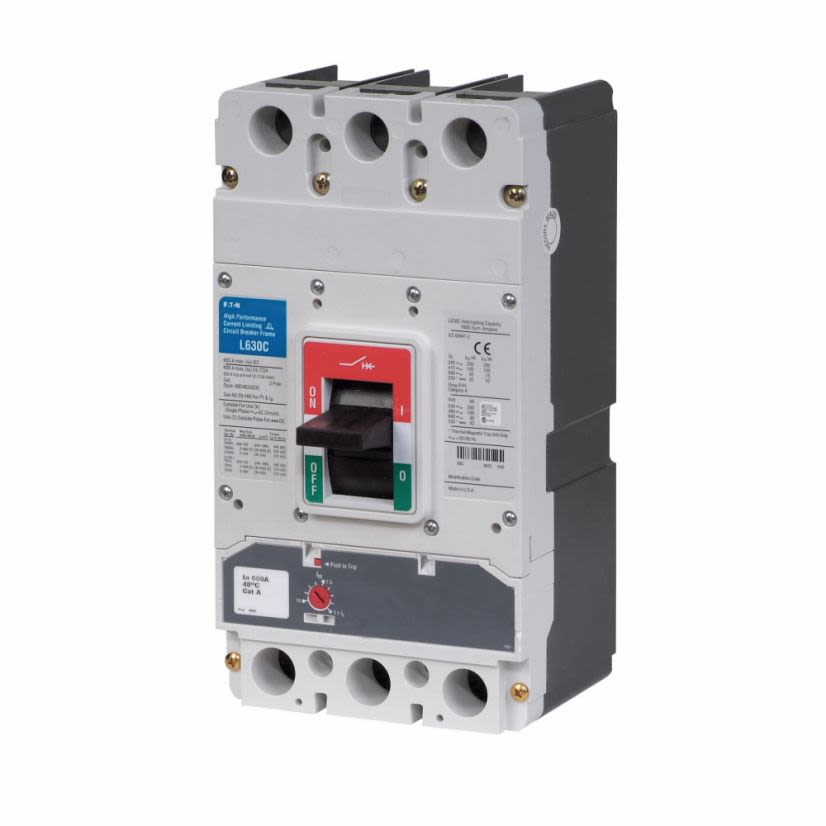 EATON LGC3350FAG Molded Case Circuit Breaker, 600/690 V AC, 350 A, 50 kA Interrupt, 3 Poles, Thermal Magnetic Trip