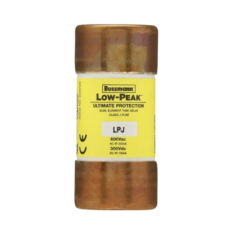 EATON Bussmann Series Low-Peak™ LPJ-40SP Current Limiting Time Delay Fuse, 40 A, 600 VAC/300 VDC, 300/100 kA, Class J, Cylindrical Body