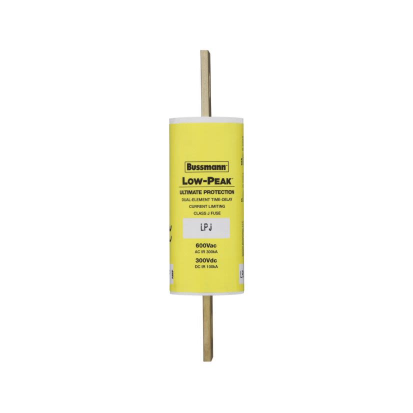 EATON Bussmann Series Low-Peak™ LPJ-100SP Current Limiting Time Delay Fuse, 100 A, 600 VAC/300 VDC, 300/100 kA, Class J, Cartridge Body