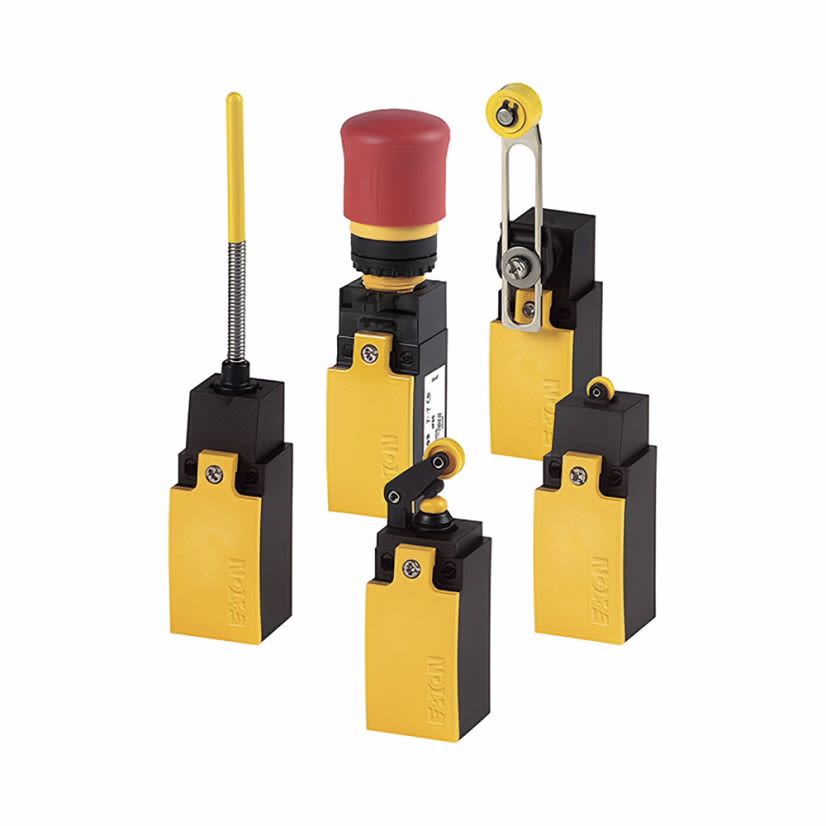 EATON Cutler-Hammer Series LS-S02-RLA LS-TITAN MINIATURE DIN LIMIT SWITCH, ADJ. SIDE ROTARY, POLYAMIDE PA66-GF25 ENCLOSURE, 6A MAX AC, 3A MAX DC, 2NC, SLOW MAKE BREAK, POSITIVE OPENING, 6A AT 240VAC, 3A AT 24VDC, SCREW TERMINALS