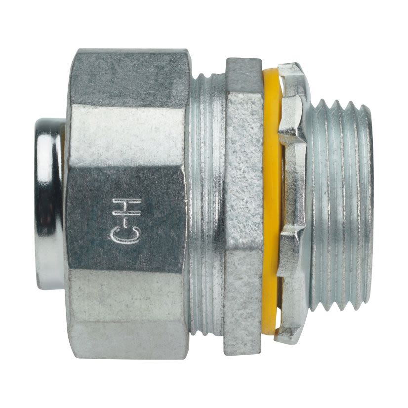EATON Crouse-Hinds series LT100 Liquidator liquidtight connector, FMC, Straight, Non-insulated, Malleable iron, 1 Inch