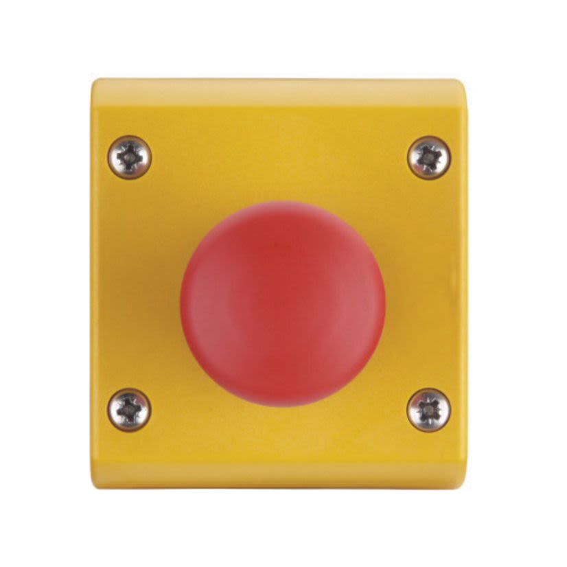 EATON Cutler-Hammer Series M22-C1-M3H Assembled Emergency Stop Non-Illuminated Pushbutton Control Station, 1NC, 1 Operator, NEMA 4X/13/IP66