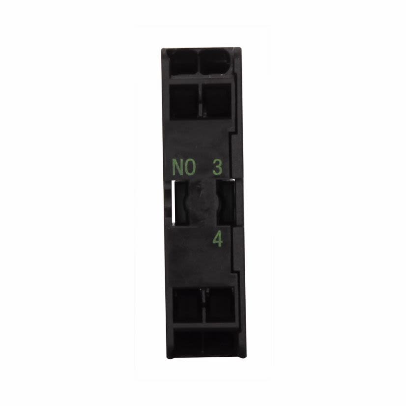 EATON Cutler-Hammer Series M22-CK10 Contact Block, 22.5 mm, 1NO Contact, 4 A at 230 VAC, 2 A at 500 VAC Contact, Momentary Action, Black