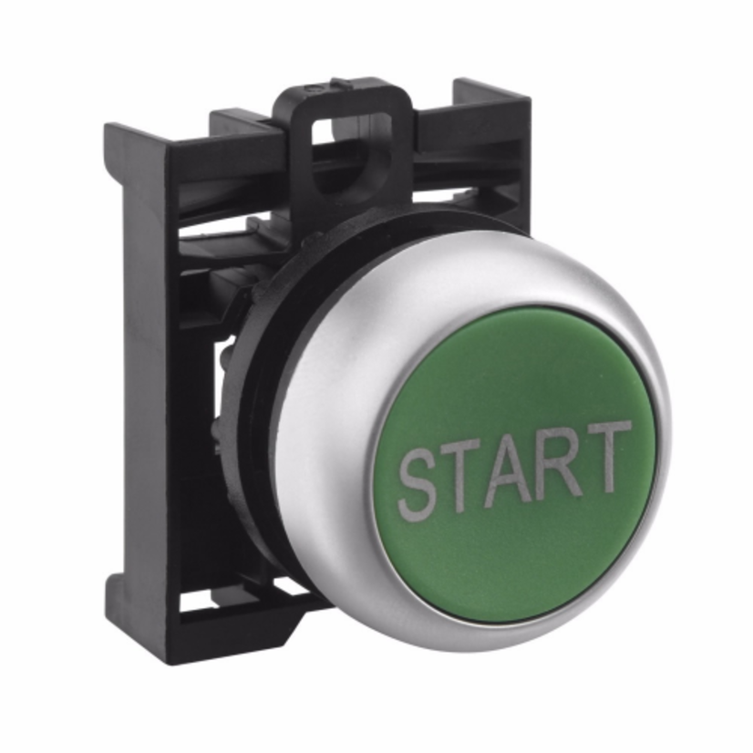 EATON RMQ-Titan M22-D-G-GB1 Modular START Inscription Non-Illuminated Pushbutton Operator, 22.5 mm, Green