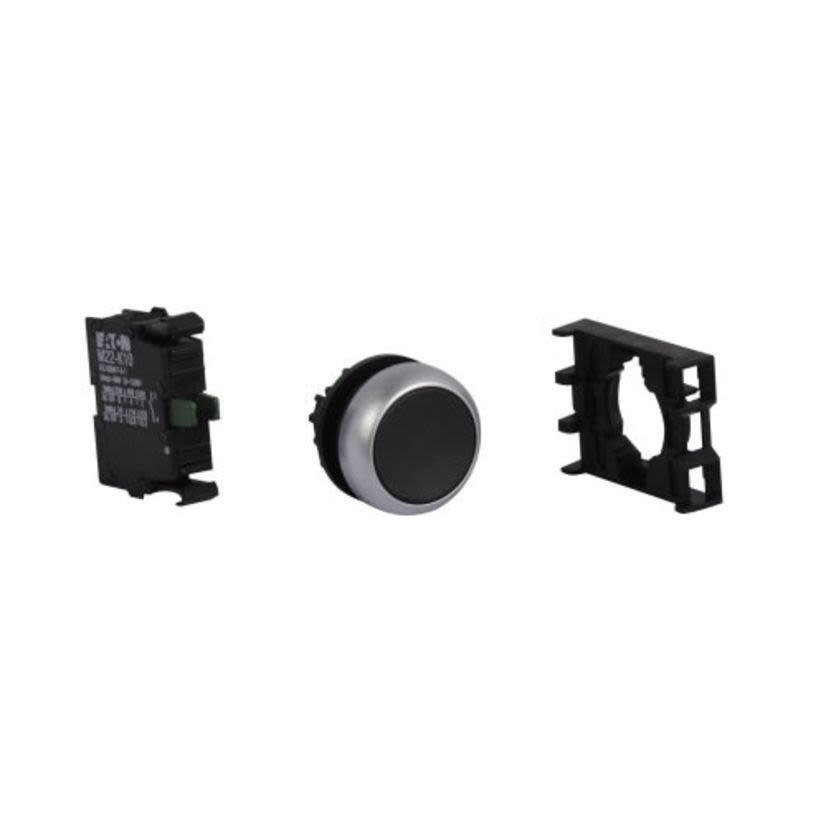 EATON RMQ-Titan M22-D-S-K10 Modular Non-Illuminated Pushbutton, 22.5 mm, 1NO Contact, Black