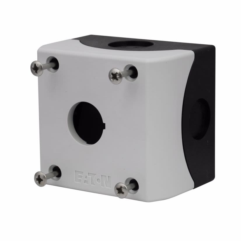 EATON M22-I1-PG 1-Element Pushbutton Enclosure, 3.15 in L x 2.83 in W x 2.2 in D, NEMA 4X/13, Plastic
