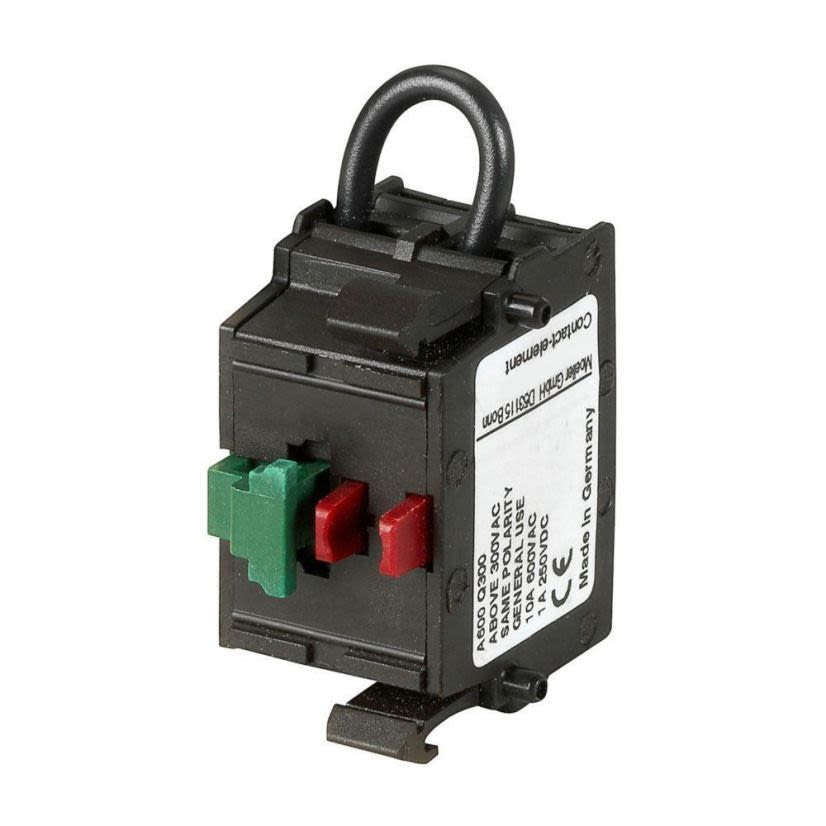 EATON M22-K01SMC10 Self-Monitoring Contact Block, 22.5 mm, 1NC Contact, 6 A at 240 V AC, 3 A at 24 V DC Contact, Black