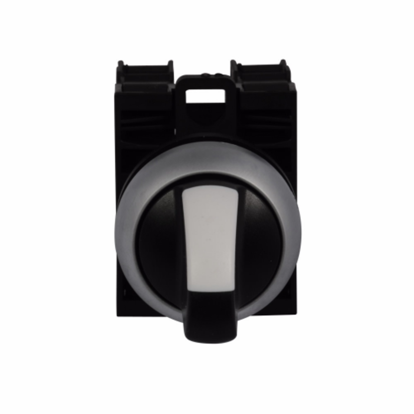 EATON Cutler-Hammer Series M22-WRK3-K20 M22 Non-Illuminated Selector Switch, 22.5 mm, 2NO Contact, Black/Silver