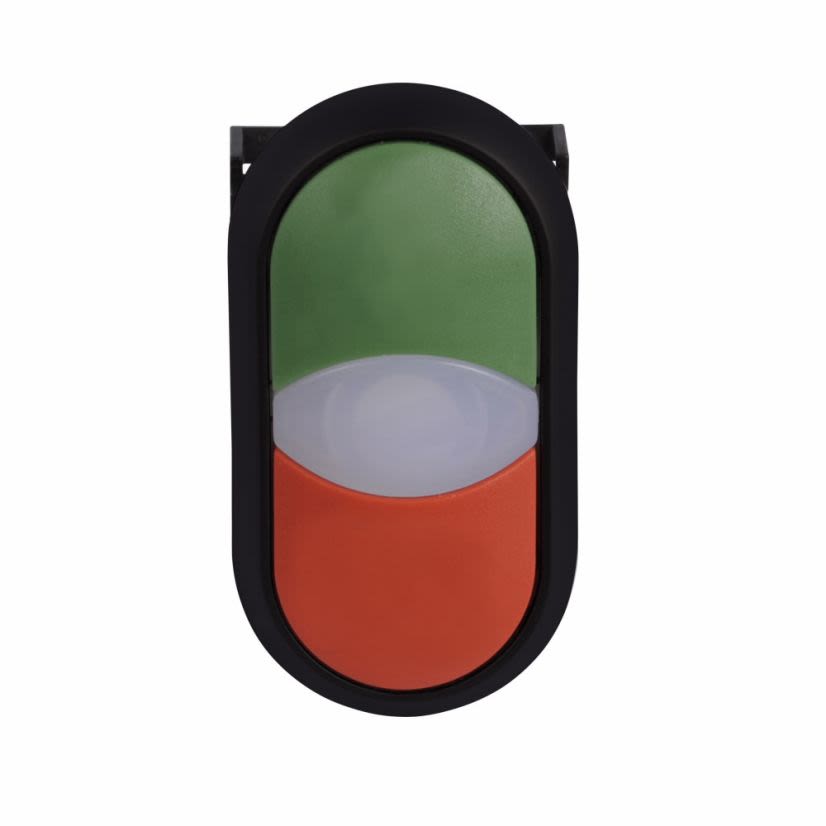 EATON Cutler-Hammer Series M22S-DDLF-GR M22S-DDLF-GR FLSH ILL DBL PB BLKBZL GRN TOP RED BTM