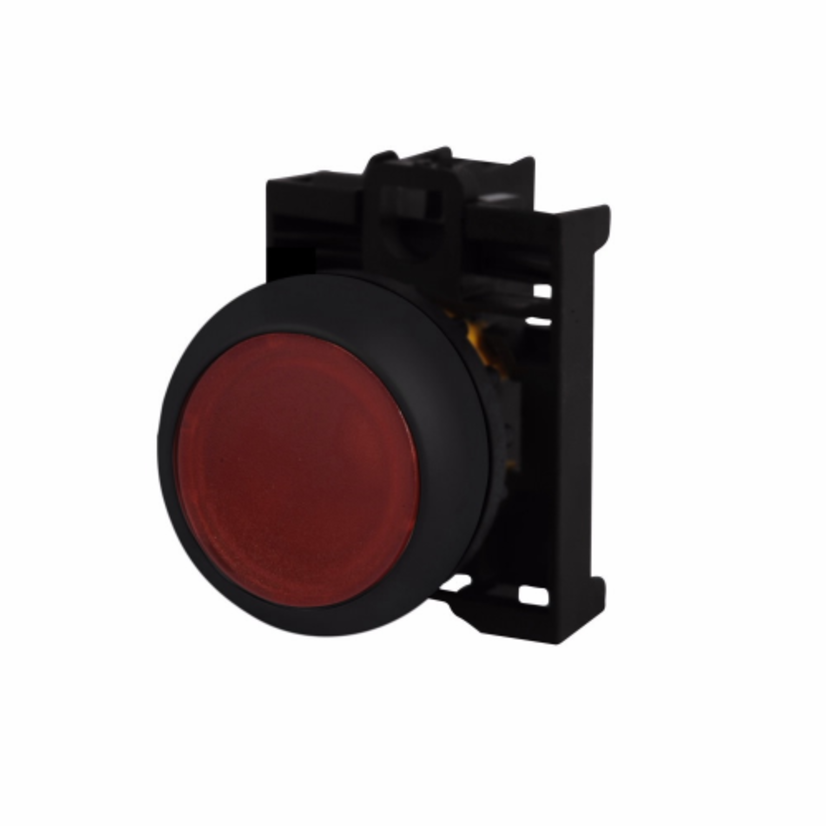 EATON Cutler-Hammer Series RMQ-Titan® M22S-DL-R-K11-230R Modular Illuminated Pushbutton, 22.5 mm, 1NO-1NC Contact, Red